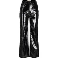 Jack & Jones Kenya Straight Faux Leat Jjxx Pantalon taille haute Noir S Femme Noir S