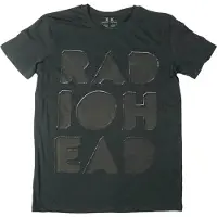 Radiohead Hommes, T-shirt, Debossed Note Pad, Noir, (M)