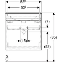 Geberit Renova Plan ensemble lavabos avec meuble sous lavabo, 1 tiroir, 60x62,2x48cm, 501.915.JK.1