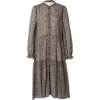Second female Severine Long Sleeve Midi Dress Marron S Femme