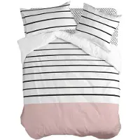 Happy Fiday Home Blush Housse de couette 200 x 200 cm 100% coton Fabriqué en Europe