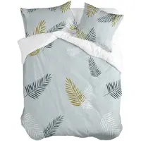 Happy Fiday Home Enveloppe de couette HappyFriday Blanc Foliage mint coloured 200 x 200 cm