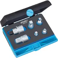 Hazet Jeu d'adaptateurs 958N/6 - Emboîtement carré creux 6,3 mm (1/4 pouce), emboîtement carré creux 10 mm (3/8 | 958N/6