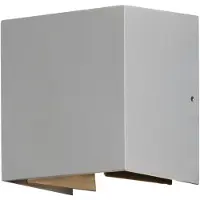 Konstsmide LED lampe d'extérieur Cremona Up - Down 2x3w - 3000K 13,5cm argent mat