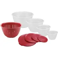 Westmark Kit Olympia, Saladier + bol, Rouge, Multicolore, Transparent