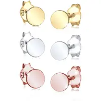 Elli Boucles d'oreilles 'Kreis' or / or rose / argent