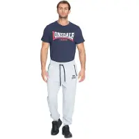 Lonsdale Pantalon gris chiné / noir