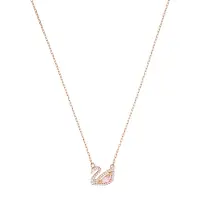 Swarovski Chaîne 'Swan' or rose / rose / blanc
