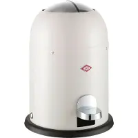 Wesco Mini Master Poubelle à pédale pour cosmétiques, Poubelle, Poubelle, Poubelle pour cosmétiques, Tôle d'acier, Sable mat, 6 L, 180112-87