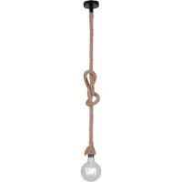 JUST LIGHT Lampe à corde Rope noir avec du marron