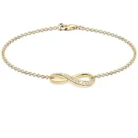 Elli Bracelet 'Infinity' or / transparent