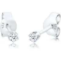 Elli DIAMONDS Boucles d'oreilles argent / blanc