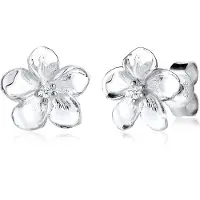 Elli DIAMONDS Boucles d'oreilles 'Frangipani Blüte' blanc