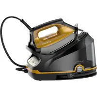 Rowenta Compact Steam Pro DG7644 Station de repassage avec vapeur, 2200 W, 1100 millilitres, noir et jaune