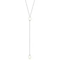 Elli Chaîne argent / blanc perle