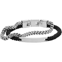 Fossil Bracelet noir / argent