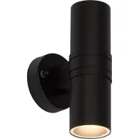 Brilliant Applique Exterieure 2 Lumieres Hanni Noir Ampoule Gu10 Max 3 W - Brilliant