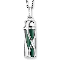 Engelsrufer Collier Pierre de guérison Malachite, (Argent 925, 50 cm)