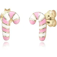 Elli Boucles d'oreilles 'Süßigkeiten' or / rose ancienne / blanc