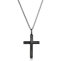 KUZZOI Chaîne 'Kreuz' noir / argent
