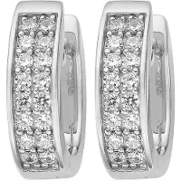 Jette Creolen ENDLESS, (Argent 925 rhodié, Argent rhodié)