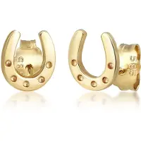 Elli PREMIUM Boucles d'oreilles 'Hufeisen' or