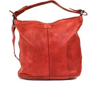 Bear design Sac à main femme Sac en cuir à bandoulière Shopper rouge TESS 36x31cm