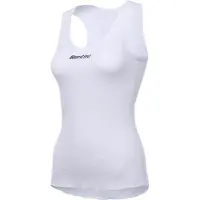 Santini Lieve Sleeveless Base Layer Blanc XS Femme