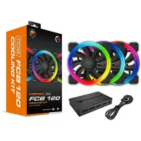 Cougar 3 pcs 120mm FCB Fans RGB backlight core box (120 mm, 3x), Ventilateur PC, Multicolore