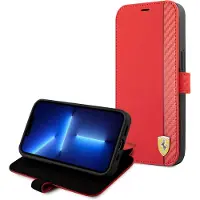 Ferrari FESAXFLBKP13SRE iPhone 13 mini 5.4 quot red (Apple iPhone 13 mini), Coque pour téléphone portable, Rouge