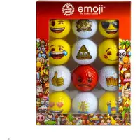 Emoji Lot de 12 balles de golf amusantes