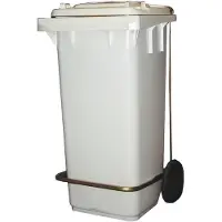 CombiSteel Poubelle à pédale en plastique, 240 litres