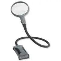 Digiphot Loupe 2.5x avec col de cygne & spot LED 5x