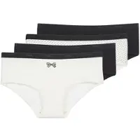 Dim Culottes & slips POCKET COTON STRETCH x4 femmes - Noir - FR 36 / 38