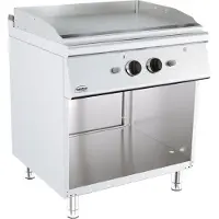 CombiSteel Plaque de cuisson pour barbecue à gaz Base 700 chromée, modèle sur pied (800 mm de large)