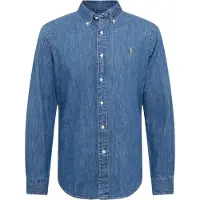Ralph Lauren Chemise bleu denim / noisette / blanc