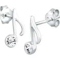 Elli Boucles d'oreilles 'Note' argent / transparent