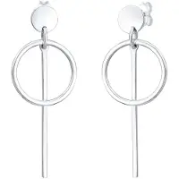 Elli Boucles d'oreilles 'Geo' argent