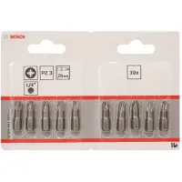 Bosch 2607001563 - Embout de vissage extra-dur PZ3, 25 mm 10x