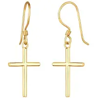 Elli Boucles d'oreilles 'Kreuz' or