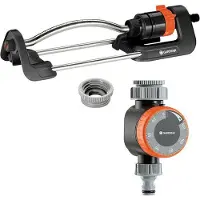 Gardena Kit 18701-34 : Arroseur carré Aqua S (18700-20) + programmateur d'arrosage (1169-20) (Arroseur carré)