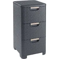 Curver Armoire à tiroirs Style 3x14L Anthracite