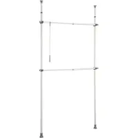 Wenko Système télescopique ''Basis'' Herkules 165/300 x 75/120 cm blanc/gris