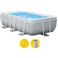 Intex 400 x 200 x 100 cm Prism Frame Kit Piscine Rectangulaire