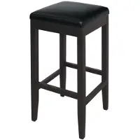 Bolero Tabourets de bar , similicuir, noir, lot de 2