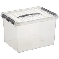 Sunware Boîte de rangement Q-line - couvercle avec poignée - L 400 x l 300 x H 260 mm - 22 l