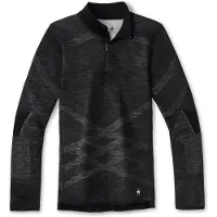 Smartwool Maillot de Corps Smartwool Women Intraknit Thermal Merino Base Layer 1/4 Zip Black-White-XS