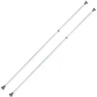 Wenko Barre télescopique Herkules pour système de vestiaire argenté 7,5 x 7,5 x 165,0-300,0 cm