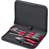 Wiha Ensemble d'outils 7 pcs Tournevis mécanique et cutters diagonaux