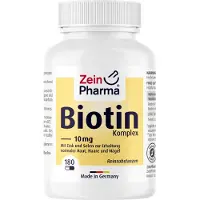 Zein Pharma - Germany GmbH ZeinPharma complexe de biotine 10 mg + zinc + sélénium hautement dosé, 180 gélules